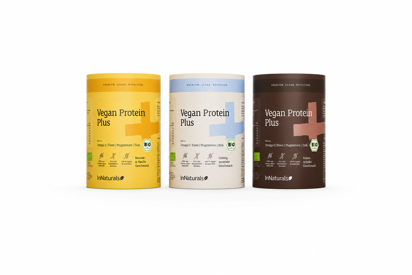 3-er Bundle Vegan Protein Plus (600g Dosen)