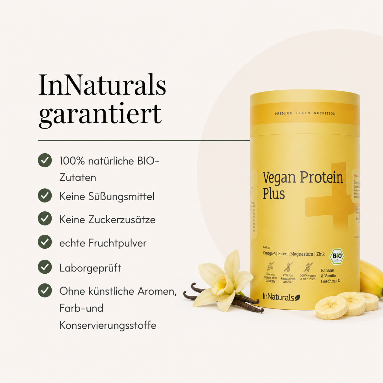 BIO Vegan Protein Plus /  Banane/Vanille Geschmack